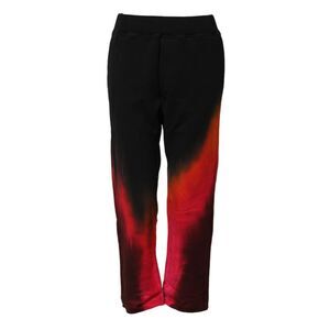 Dsquared² Black Red Cotton Straight Fit Jogger Women's Pants